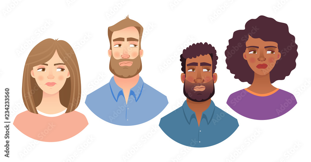 emotions of human face set emotions of human face set