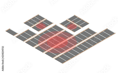 Isometry infrared floor heating system