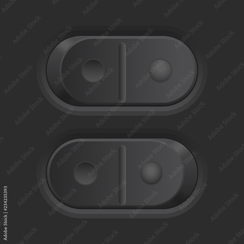 Black switch 3d push buttons Black switch 3d push buttons