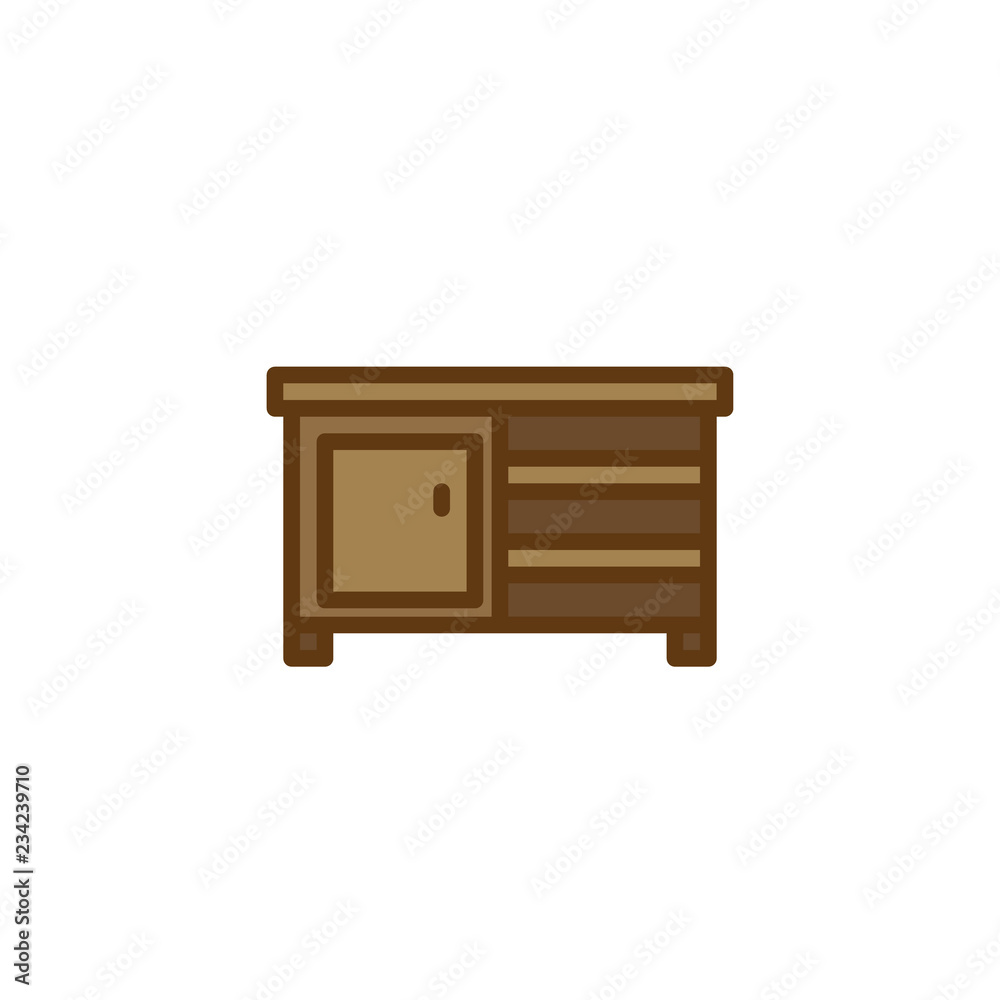 Cupboard filled outline icon, line vector sign, linear colorful pictogram isolated on white. Drawer furniture symbol, logo illustration. Pixel perfect vector graphics Cupboard filled outline icon, line vector sign, linear colorful pictogram isolated on white. Drawer furniture symbol, logo illustration. Pixel perfect vector graphics