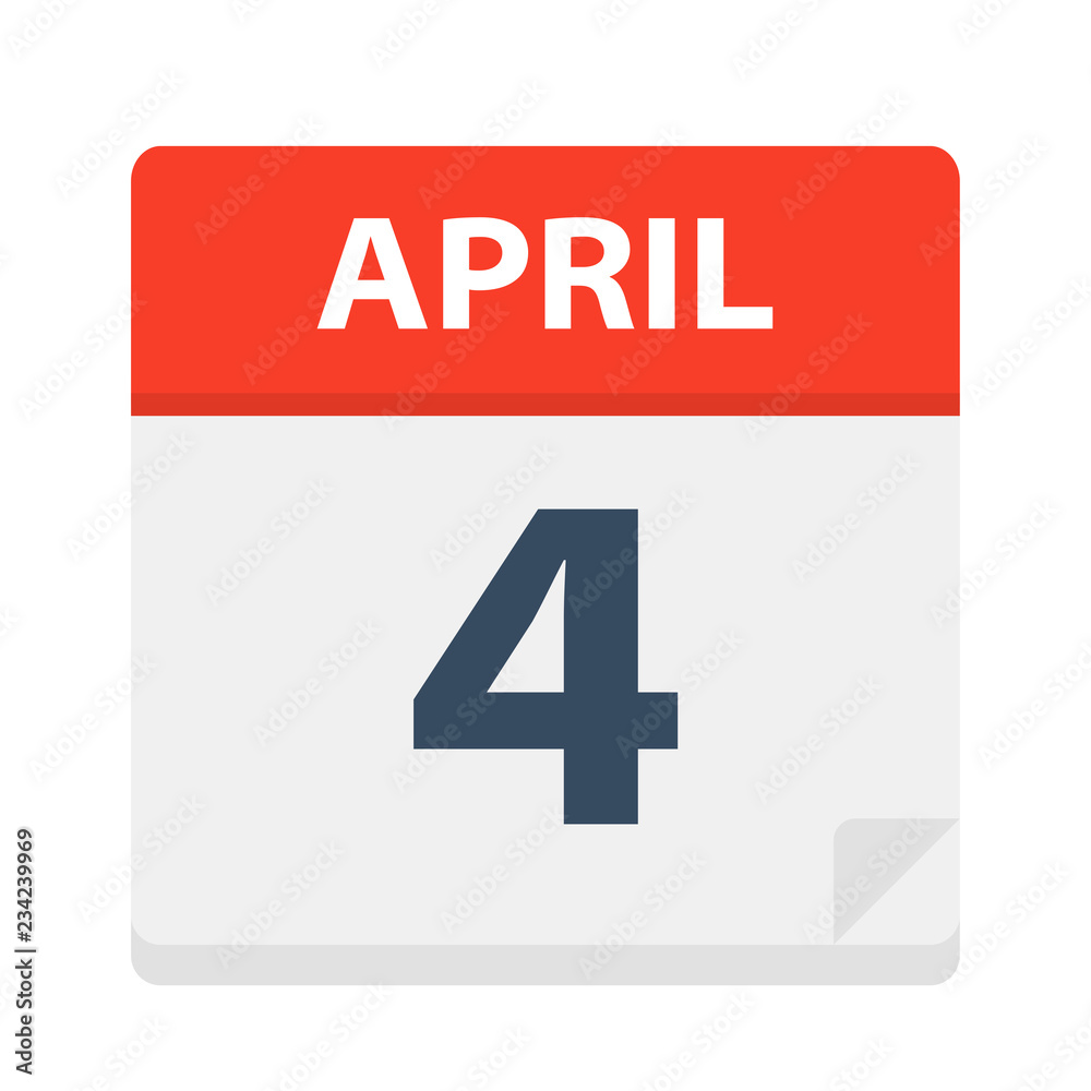 April 4 - Calendar Icon April 4 - Calendar Icon