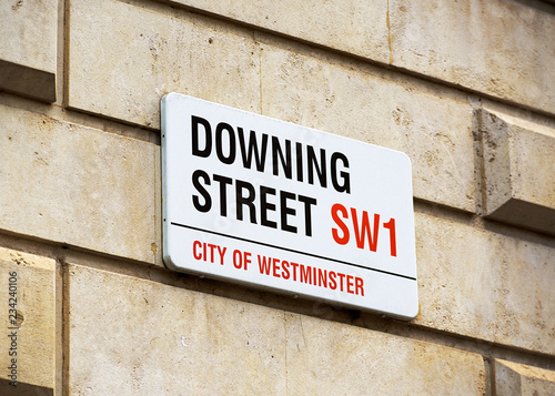Downing Street Sign, London, United Kingdom © PhotoEdit