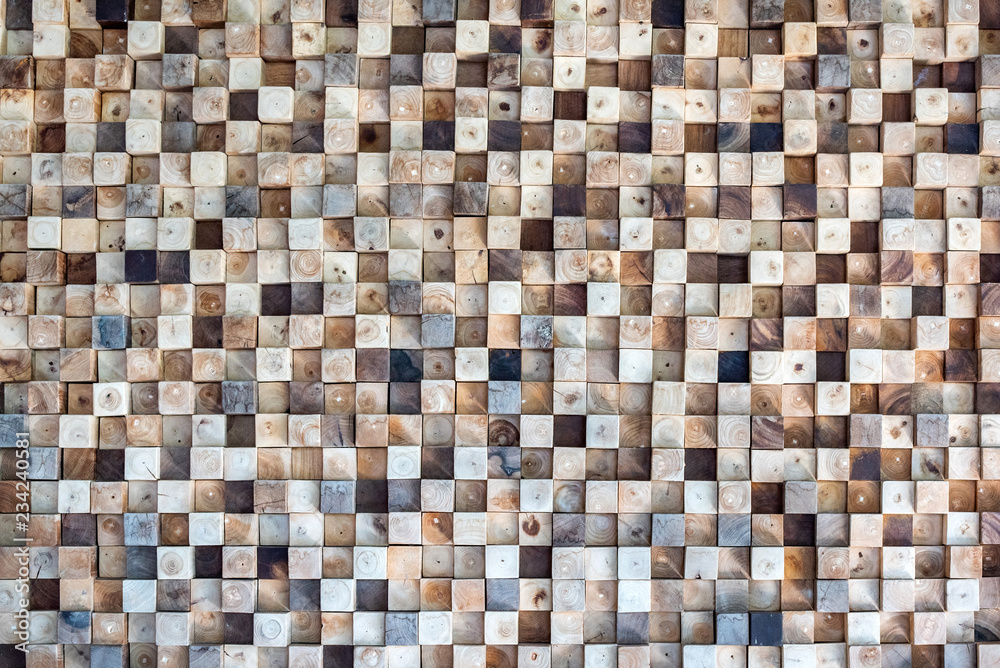 Wood square wall background. Wood square wall background.