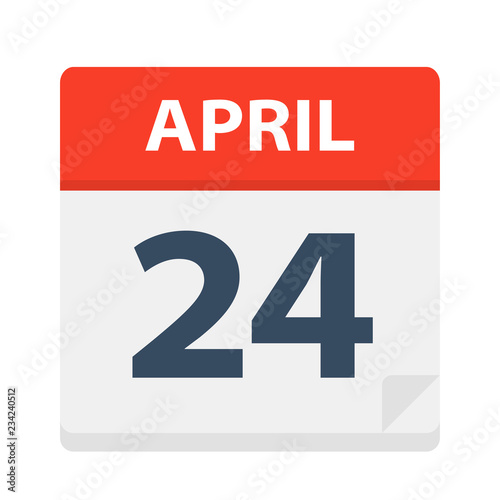 April 24 - Calendar Icon