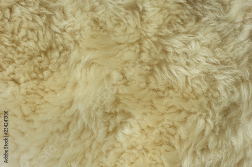 Brown shaggy natural sheep fur texture for background