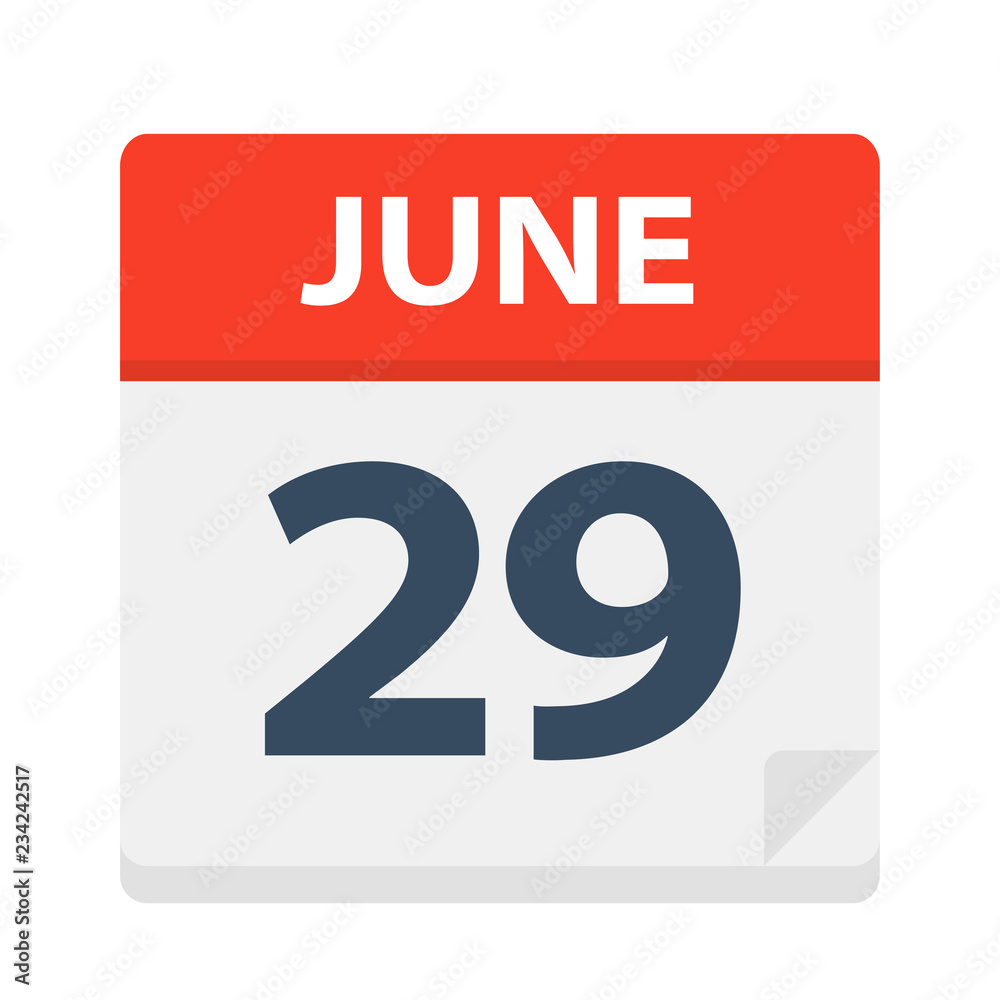 June 29 - Calendar Icon June 29 - Calendar Icon