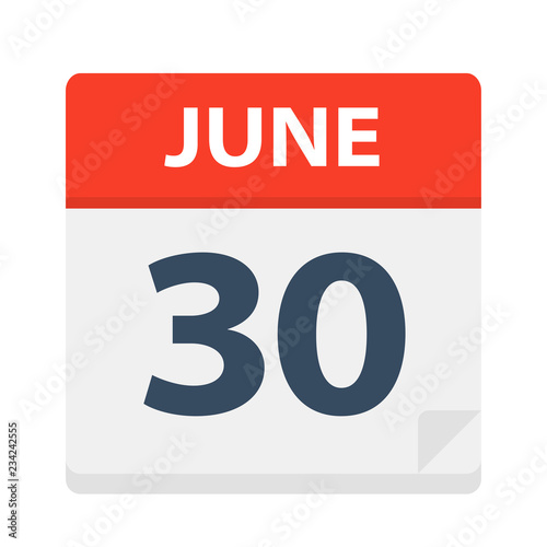 June 30 - Calendar Icon