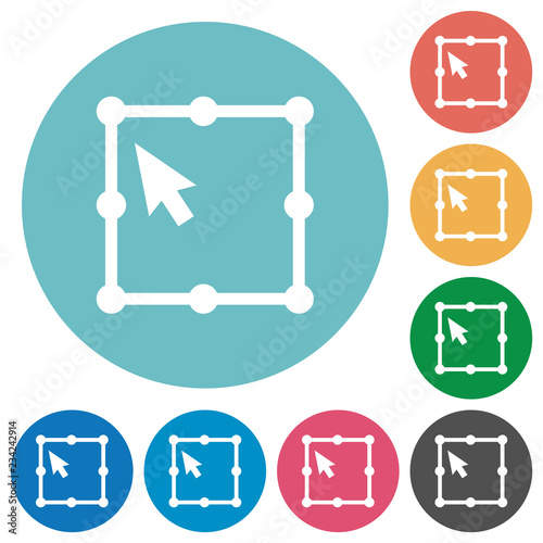 Free transform object flat round icons