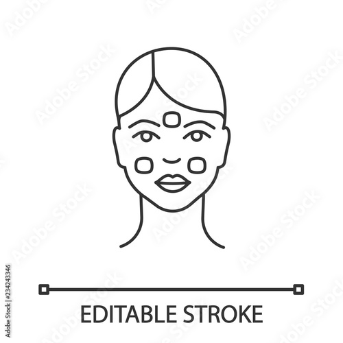 Anesthetic cream for neurotoxin injection linear icon