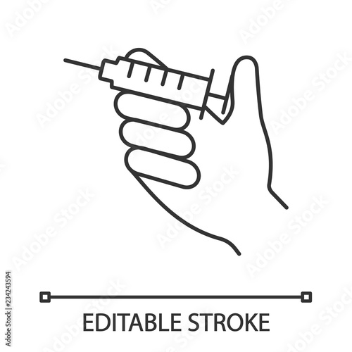 Injection linear icon