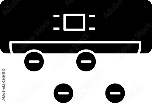 Air ionizer glyph icon
