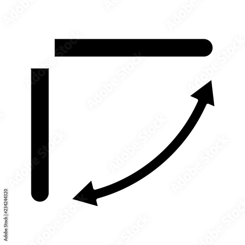 Air direction settings glyph icon