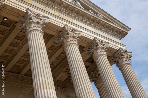 Vintage Old Justice Courthouse Column