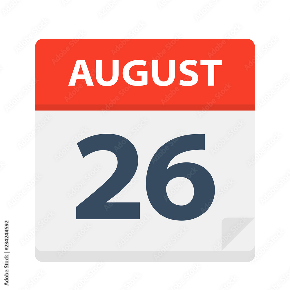 August 26 - Calendar Icon August 26 - Calendar Icon