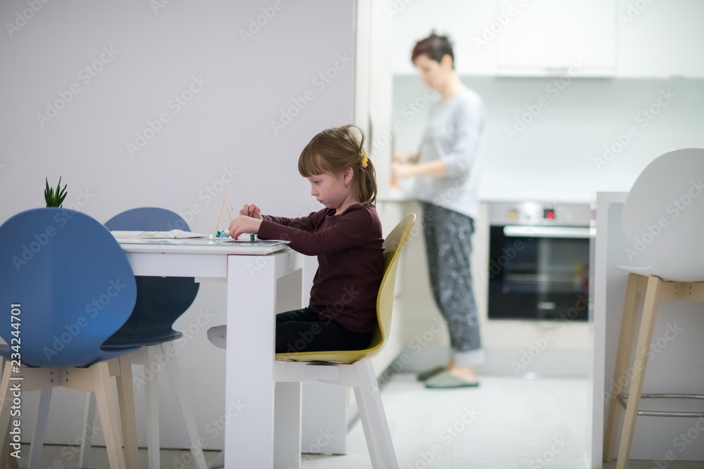 little girl painting on canvas little girl painting on canvas