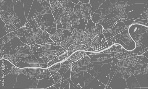 map of the city of Frankfurt am Main, Hesse, Germany
