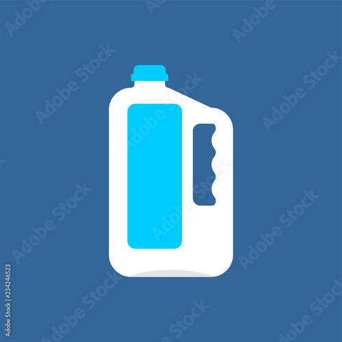 Gallon of Milk isolated. Plastic bottle milk packaging vector