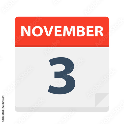 November 3 - Calendar Icon