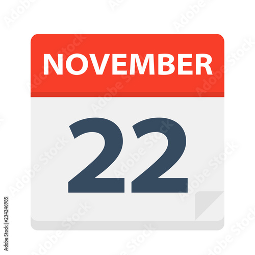 November 22 - Calendar Icon