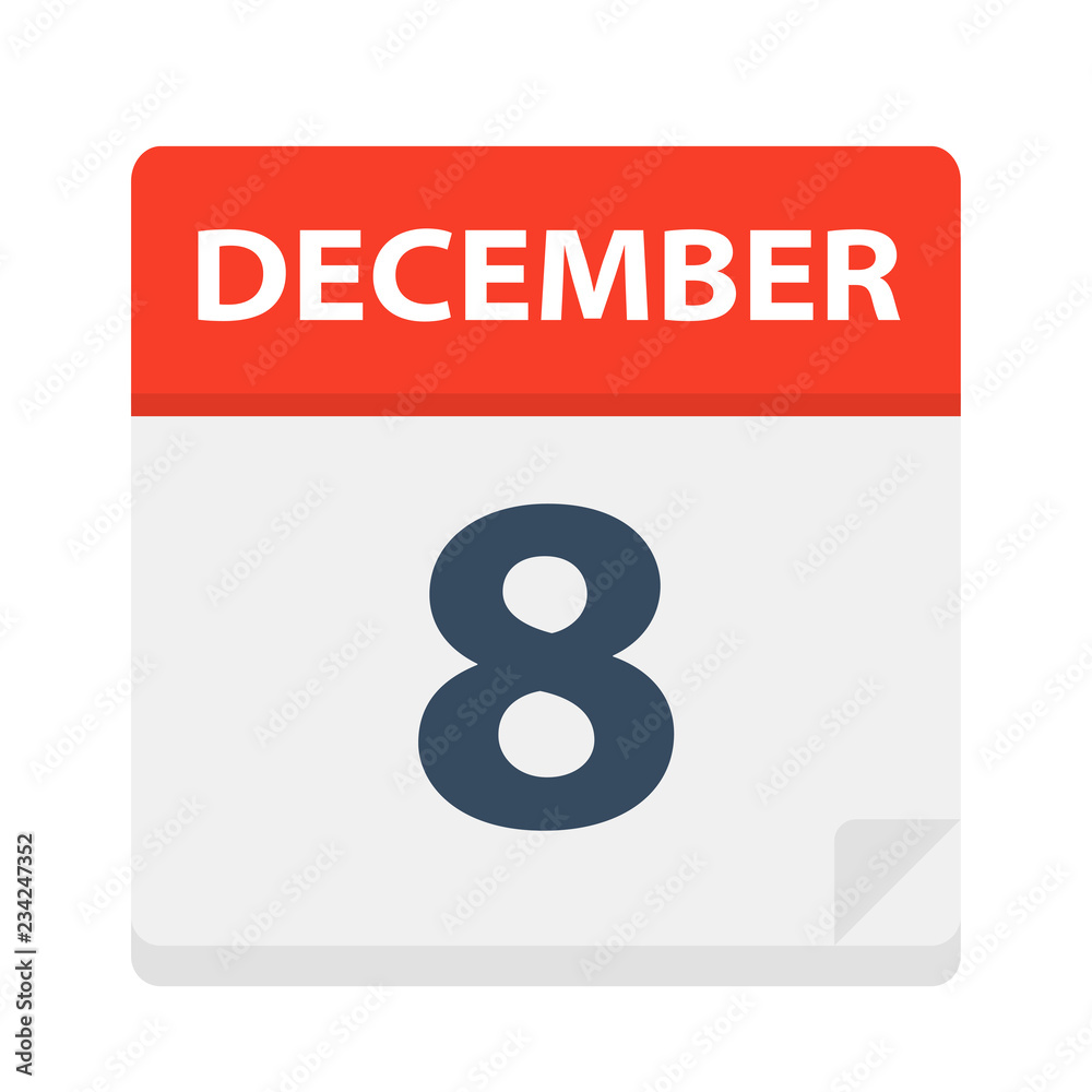 December 8 - Calendar Icon December 8 - Calendar Icon