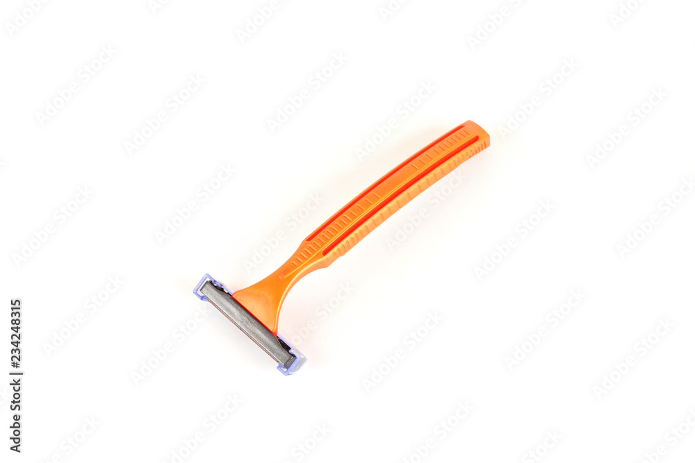 Disposable shaving razor isolated on white background. Disposable shaving razor isolated on white background.