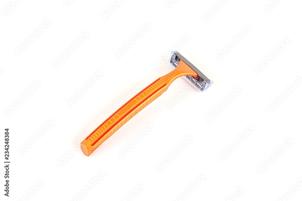 Disposable shaving razor isolated on white background. Disposable shaving razor isolated on white background.
