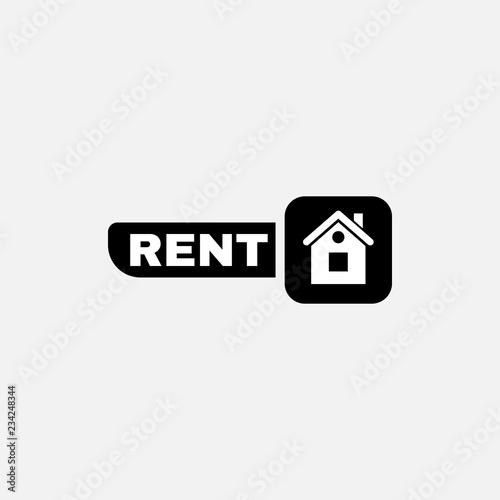 House for rent icon. House for rent symbol. Flat design. Stock - Vector illustration.