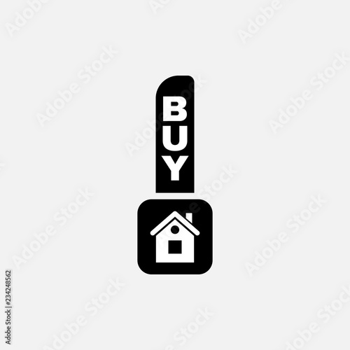 House for buy icon. Home for buy symbol. Flat design. Stock - Vector illustration. © vladvm50