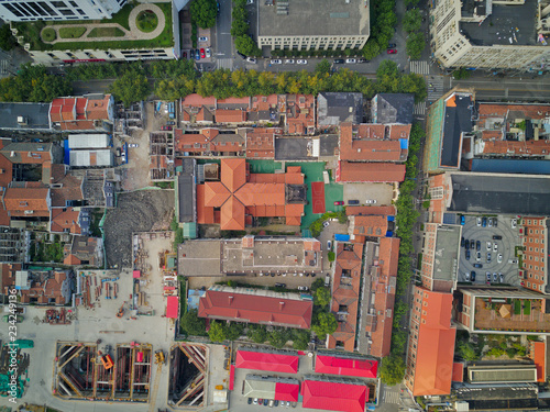 Aerial view of Shanghai skyline