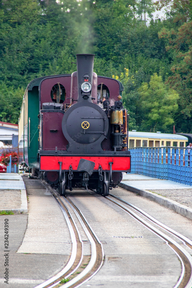 Obraz premium Lokomotywa parowa, zabytek, Baie de Somme, Pikardia, Hauts de France