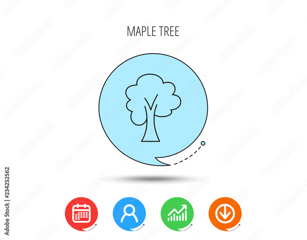 Maple tree icon. Forest wood sign. Maple tree icon. Forest wood sign.