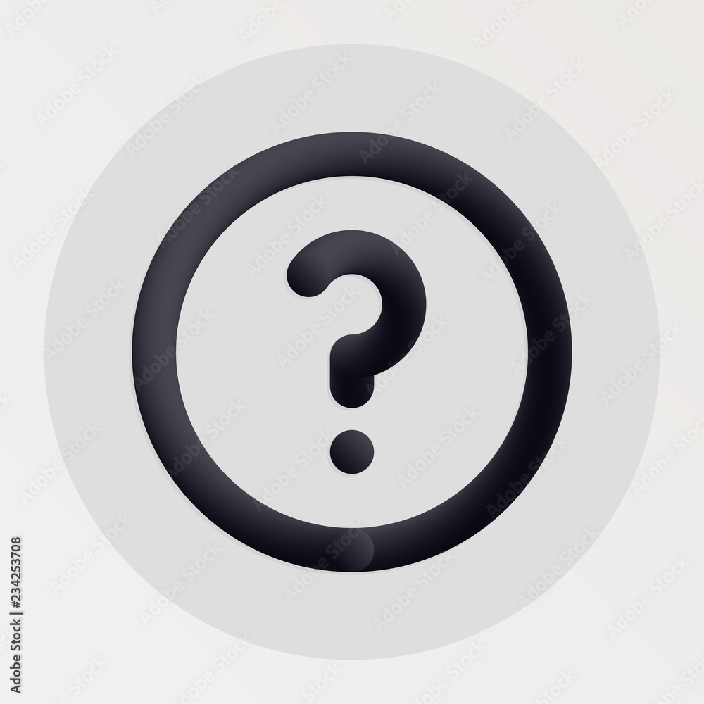 FAQ blended bold black line icon