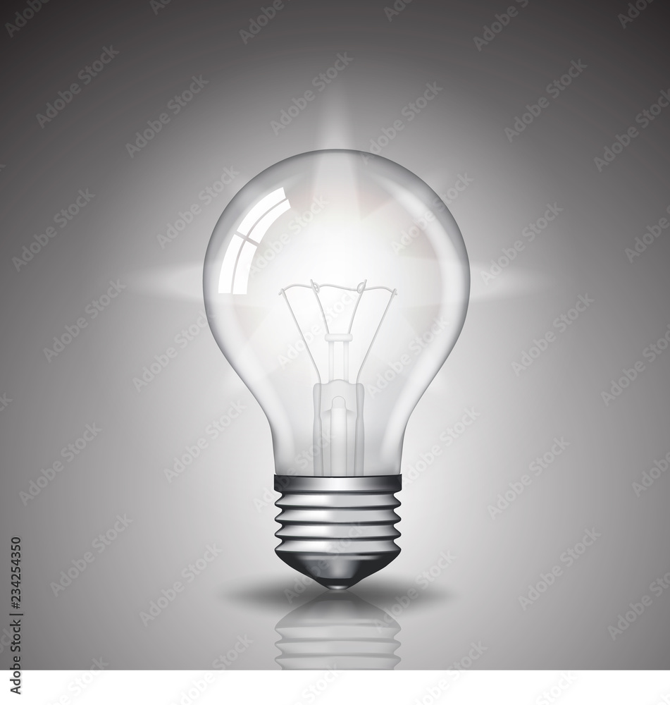 realistic bulb with light