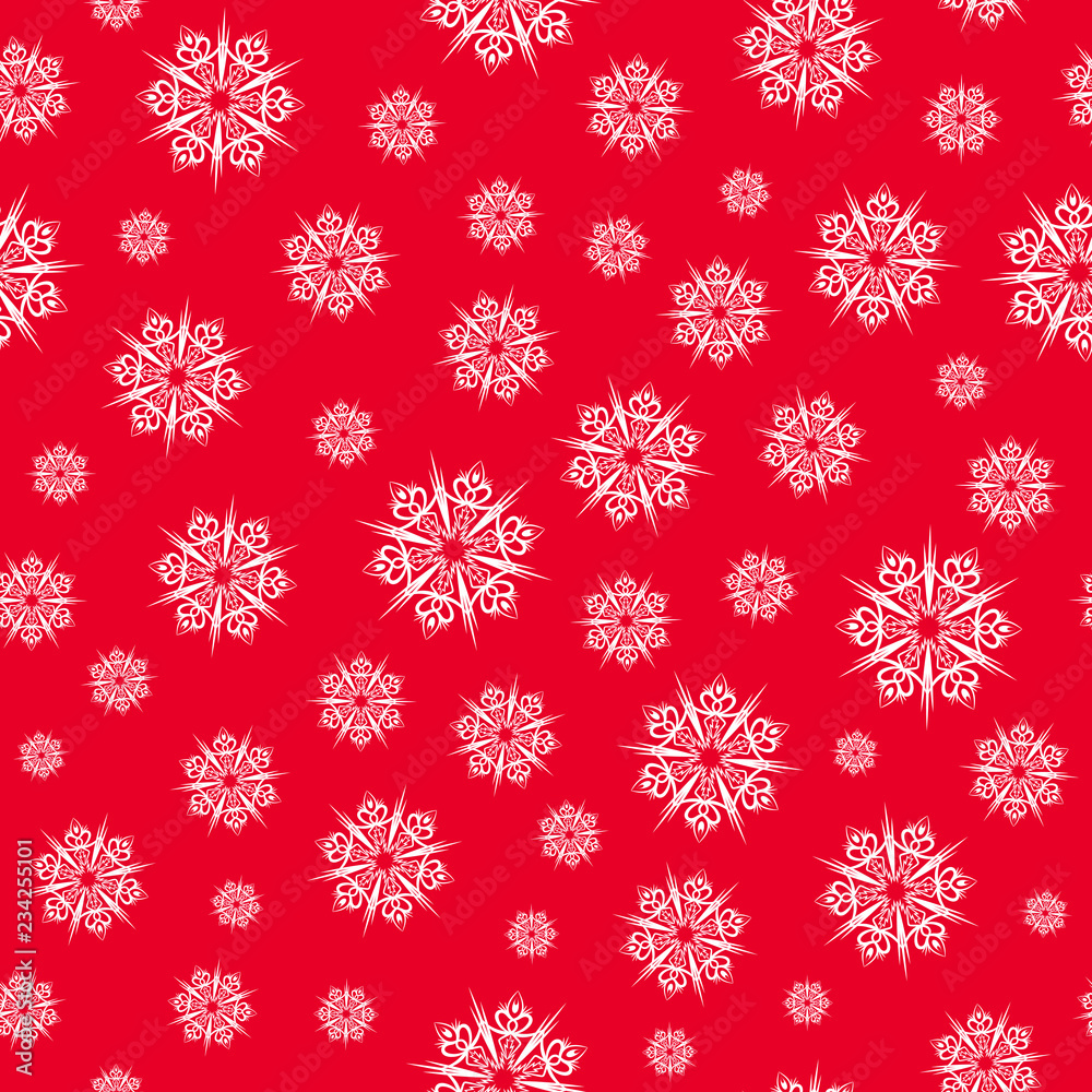 Christmas seamless pattern with white snowflakes. Winter texture. Christmas seamless pattern with white snowflakes. Winter texture.