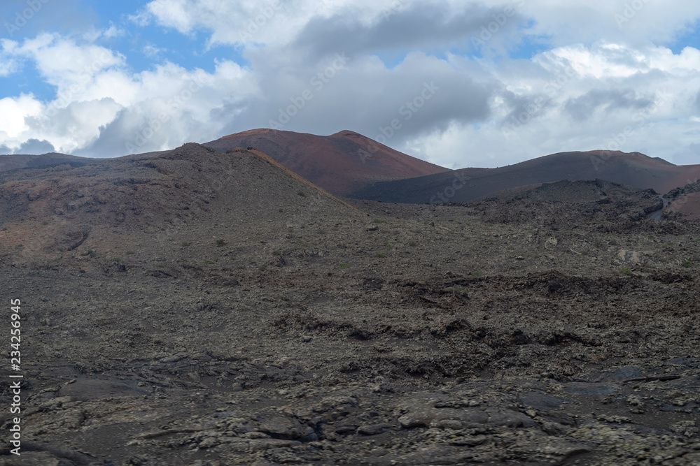 Rocky volcanic landscape, Lanzarote, Canary Islands, Spain