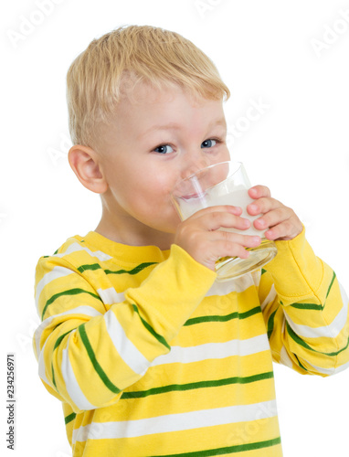 little child drinking milk ...
