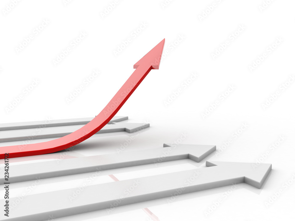 Rising colorful arrow . 3D illustration Rising colorful arrow . 3D illustration