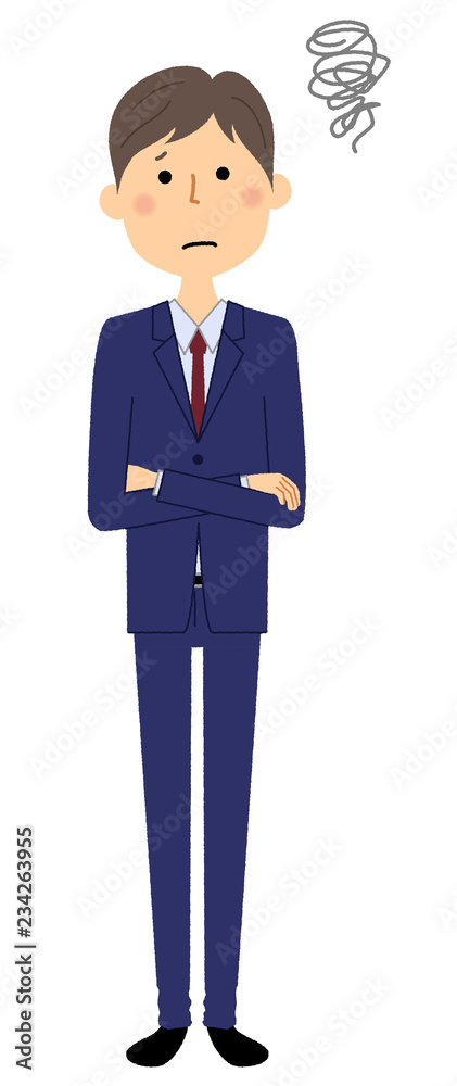 Naklejka premium ビジネスマン 困る