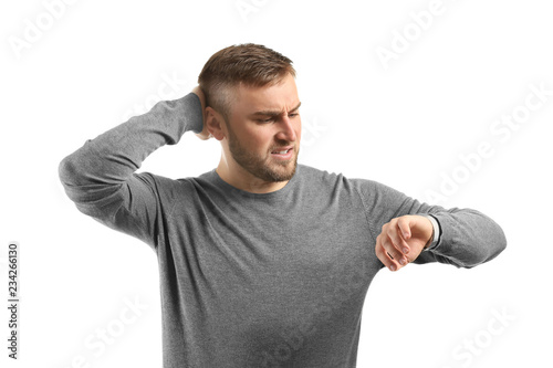 Emotional man looking at hi...