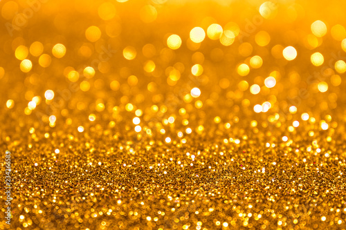 Gold shining lights romantic backdrop sparkling glittering.