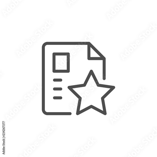 Special document line icon