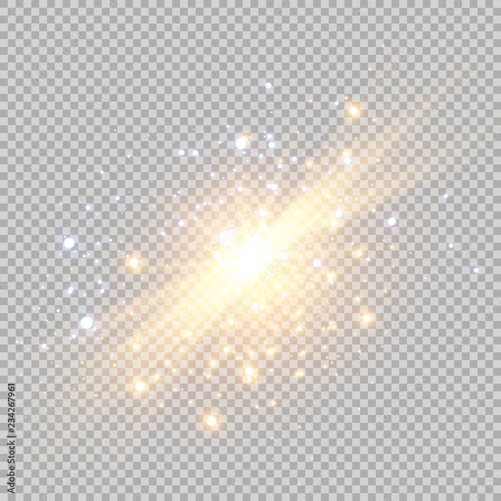 Shining stars on a transparent background, shiny and bright. Vector illustration. Light, radiance and rays. Shining stars on a transparent background, shiny and bright. Vector illustration. Light, radiance and rays.