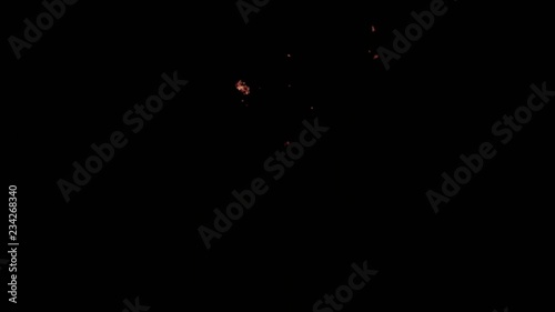 Burning paper is dissolving into the night