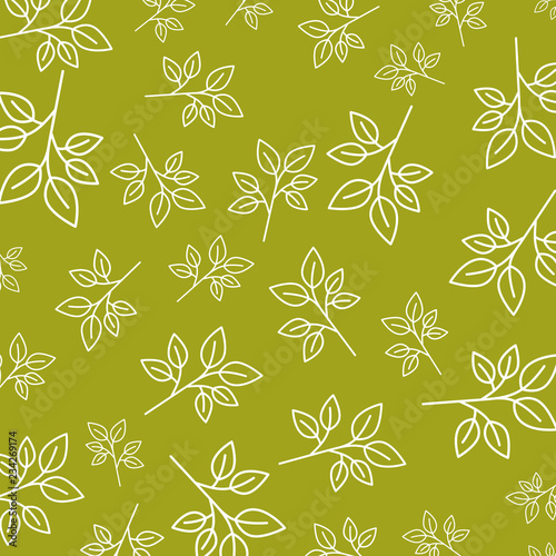 beautiful leafs pattern background isoalted icon