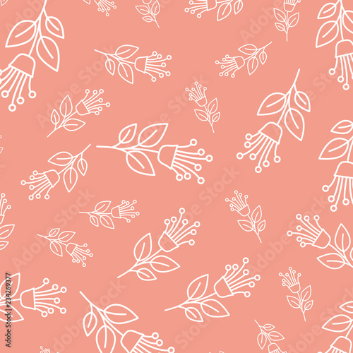 beautiful flowers decorative pattern isolated icon