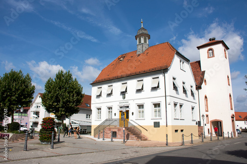 Heimatmuseum Sandhausen or Old town hall at Sandhausen village in Heidelberg, Germany photo