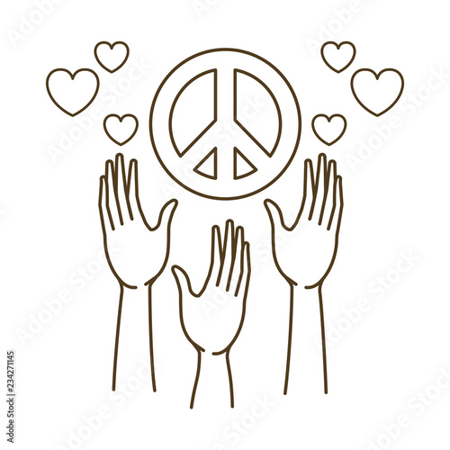 hands receiving symbol of love and peace