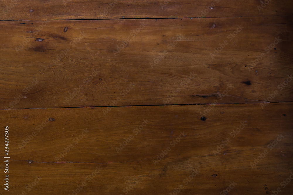 Naklejka premium Wood texture, Natural dark brown wooden background. Old vintage retro wood wall background.