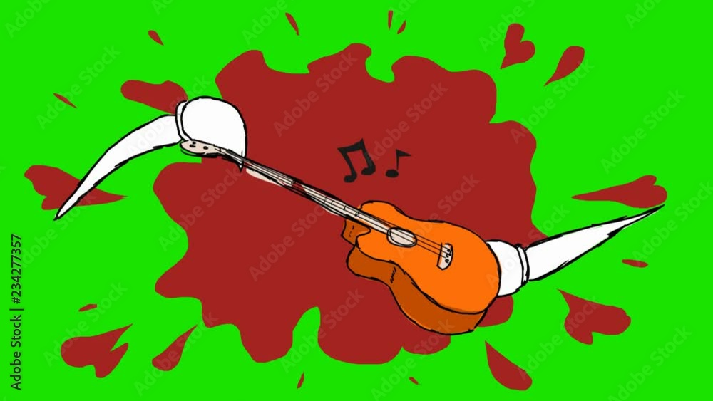 Guitar - 2D hand drawn animation Guitar - 2D hand drawn animation