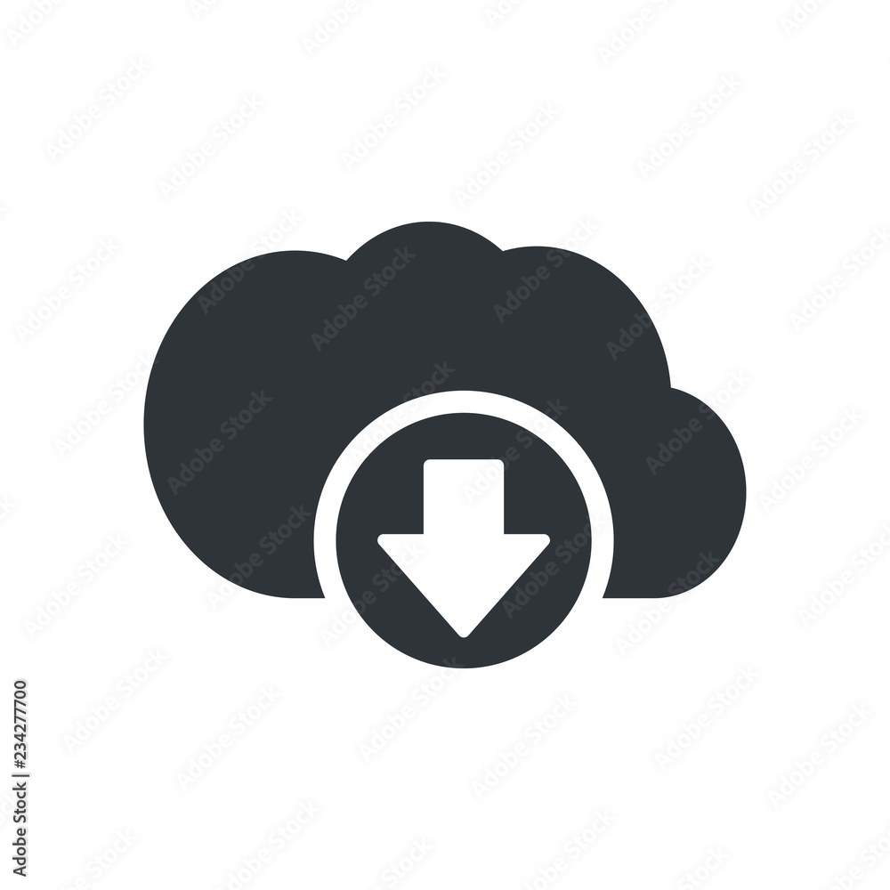 Cloud download vector icon Cloud download vector icon